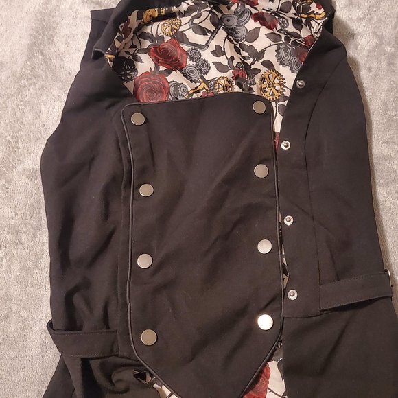 Floral Tailcoat Girls Long Vest - Picture 6 of 9